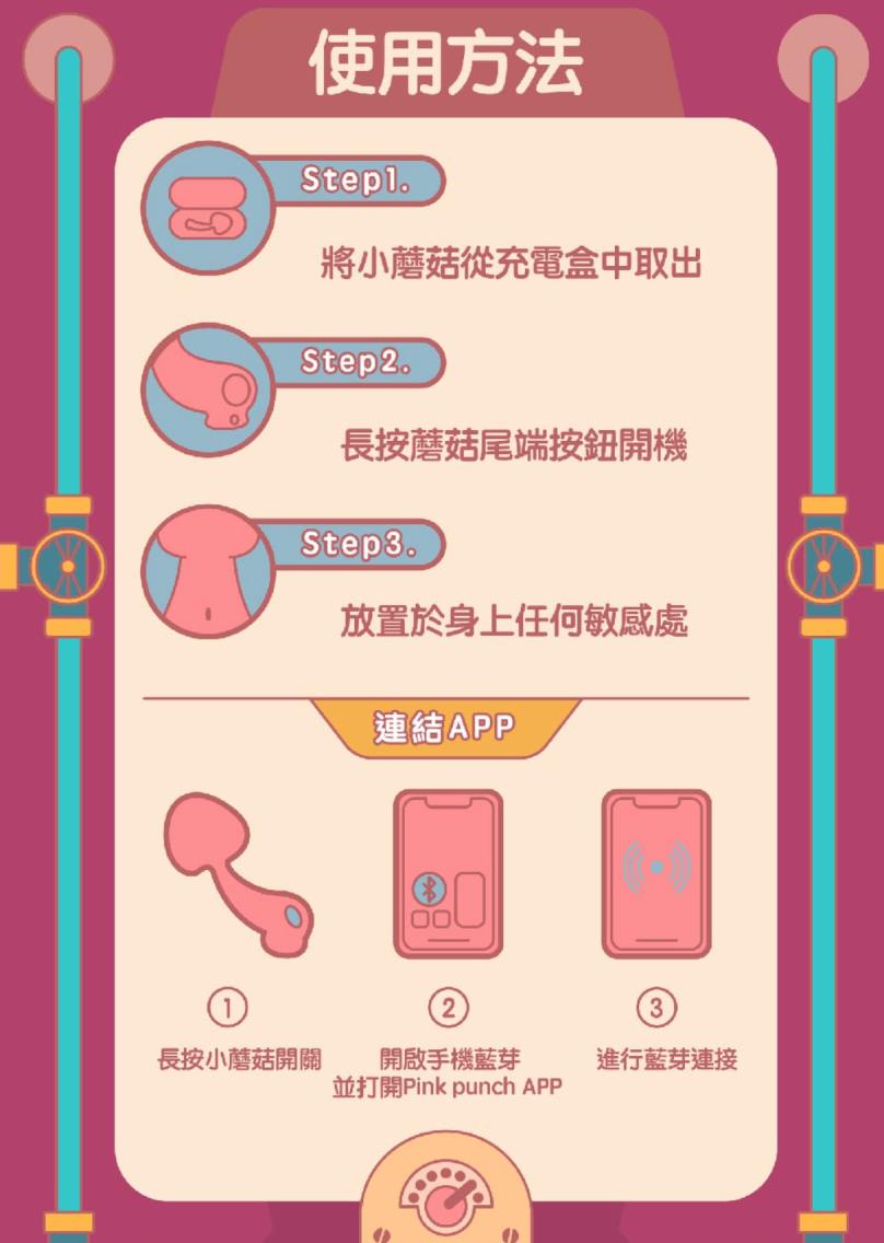 小蘑菇震動按摩器-App 遙控