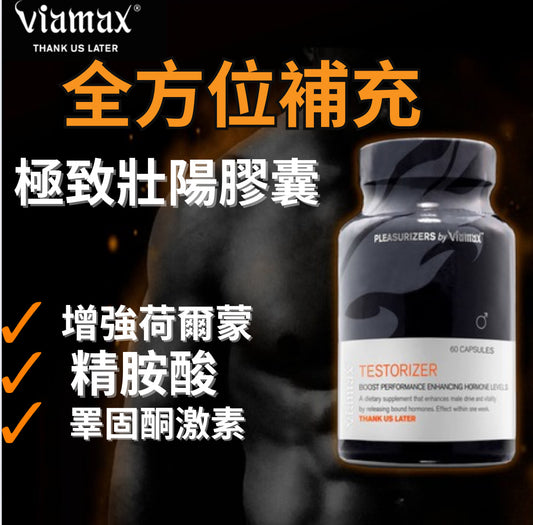 VIAMAX瑞典- 男士補充睪固素TESTORIZER激素健身增肌60粒