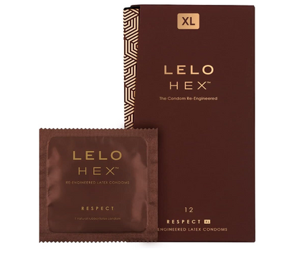 LELO HEX Respect Ultra Thin XL Condom-58cm (Pack of 12)