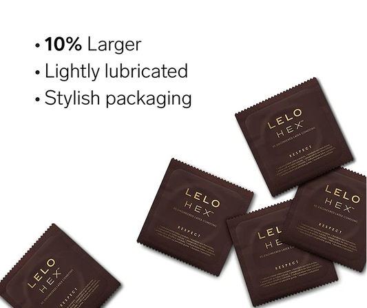 LELO HEX Respect Ultra Thin XL Condom-58cm (Pack of 12)