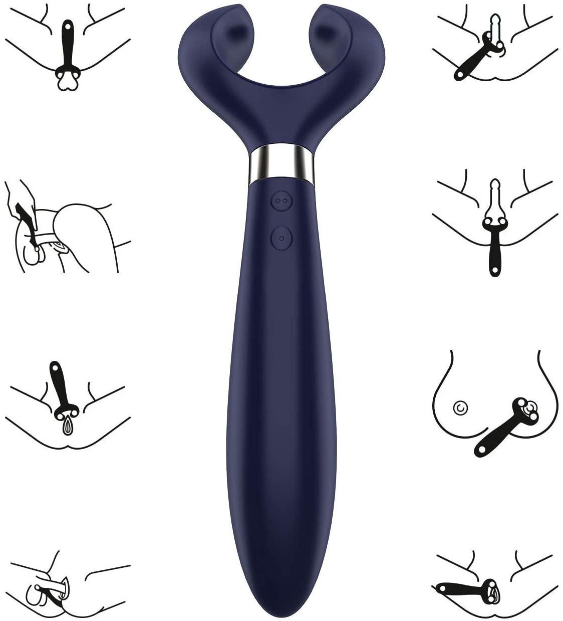 Multi-fun 3rd generation - multifunctional Y-shape double vibrator