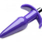 Pointed vibrating butt plug - purple