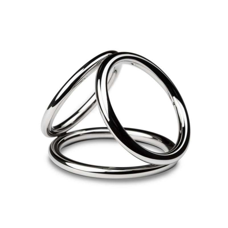 Stainless steel three-way ball ring